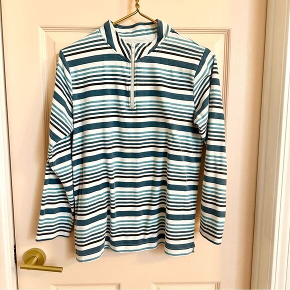 Ultra Softs Blue and White Striped pullover - Picture 1 of 4